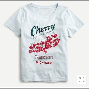 J Crew “Michigan Cherries” supima cotton t-shirt